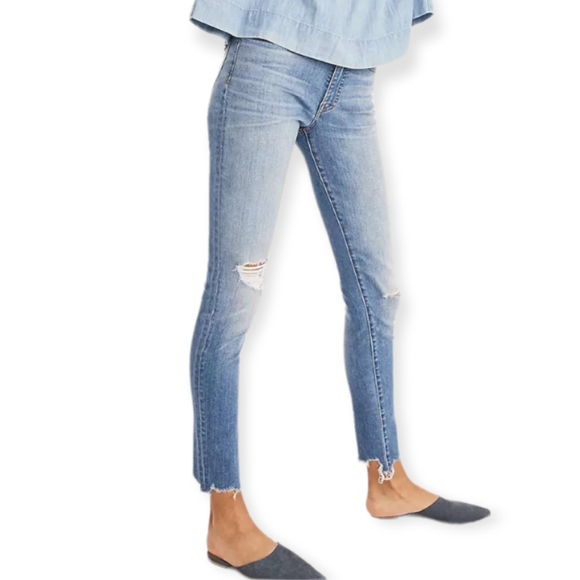 Madewell‎ 9in High Rise Skinny Torn Knee Jeans  Size 25 - Picture 1 of 15